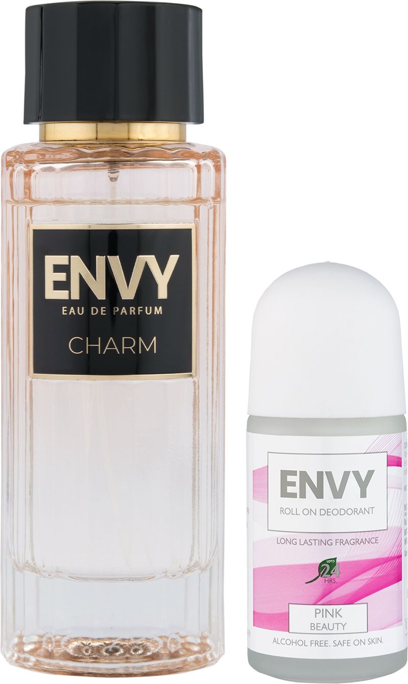 Charm Long Lasting 100ml Eau de Parfum with Pink Beauty 50ml Deodorant Roll-on - For Women-image-45