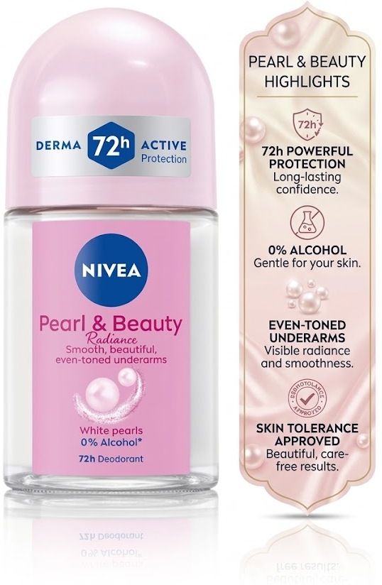 nivea Pearl & Beauty Radiance 0% Alcohol 72h Protection Roll On Deodorant Roll-on - For Women-picture-26