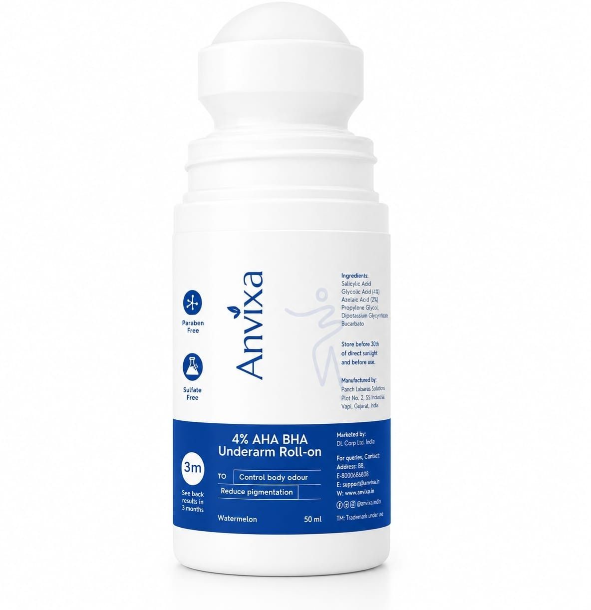 4% AHA BHA Underarm Roll On | Reduces Pigmentation & Odour | Aqua Fragrance Deodorant Roll-on - For Women-image-47