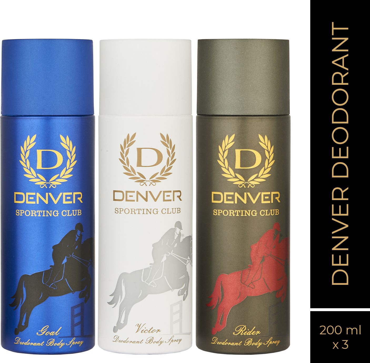 denver Sporting Club Rider, Goal & Victor (Pack of 3) Deodorant Spray-For Men-picture-11