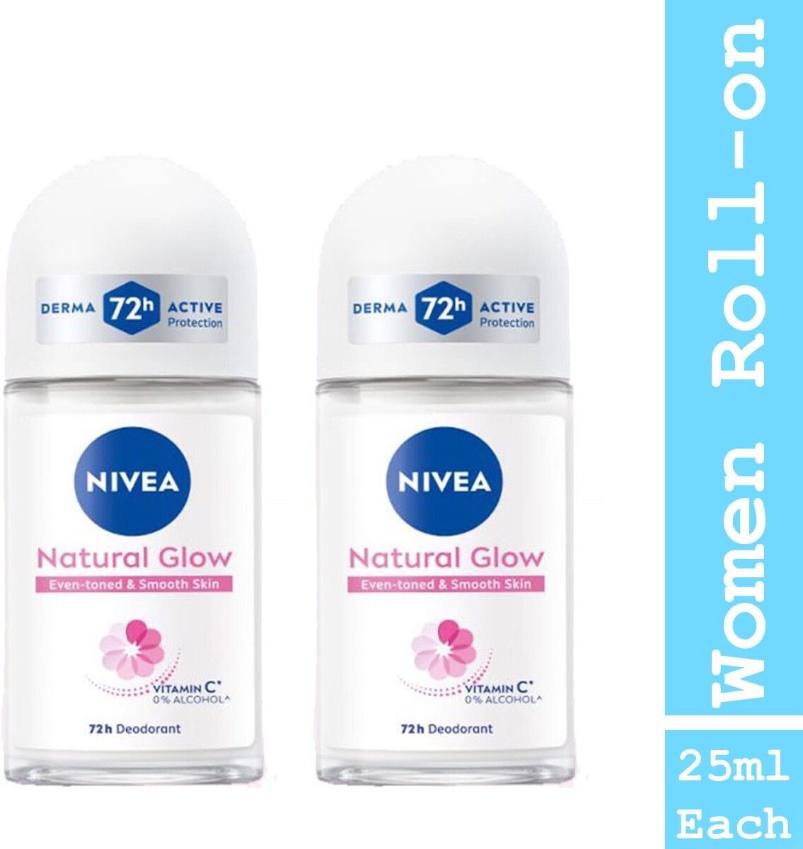 nivea Natural Glow Smooth Skin Deodorant Roll-on - For Women-picture-45