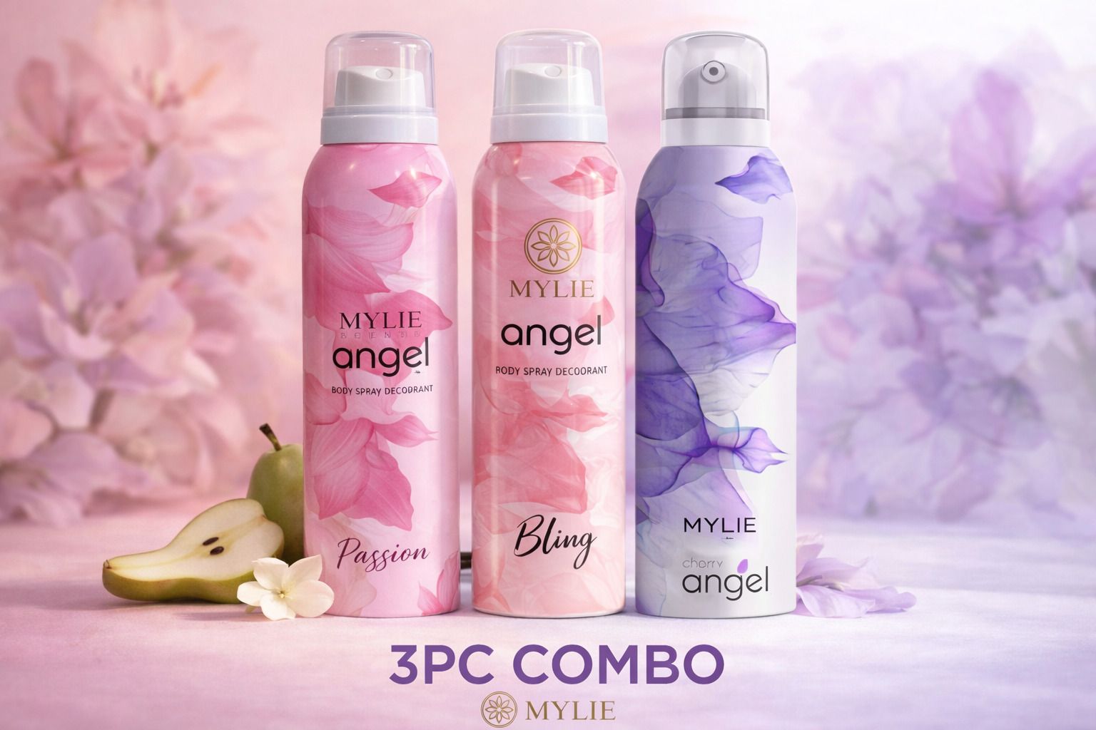 Angel Body Spray Combo Pack (Passion, Bling & Cherry) – Long Lasting Fragrance Body Spray - For Women-image-34