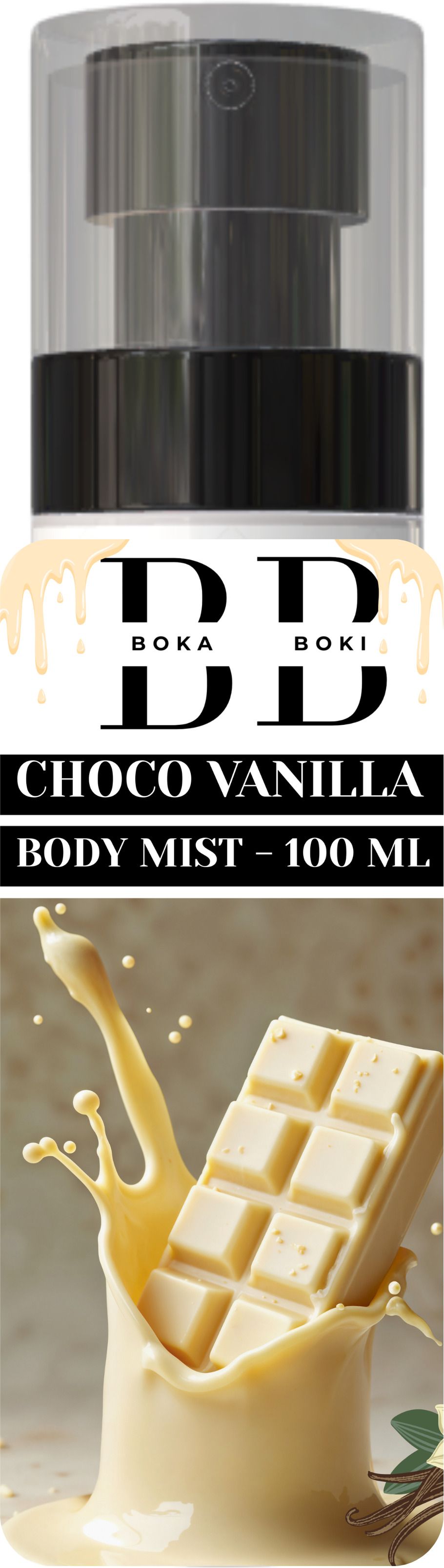 boka boki Choco Vanilla Body Mist|premium Mist Spray for Women|Refreshing & Skin-Friendly Body Mist - For Women-picture-11