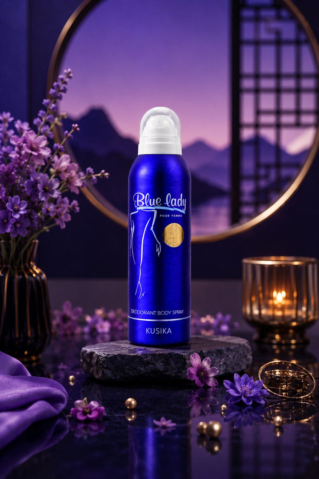 kusika Blue Lady Enchanted Floral Deo Mist Deodorant Spray - For Women-picture-15