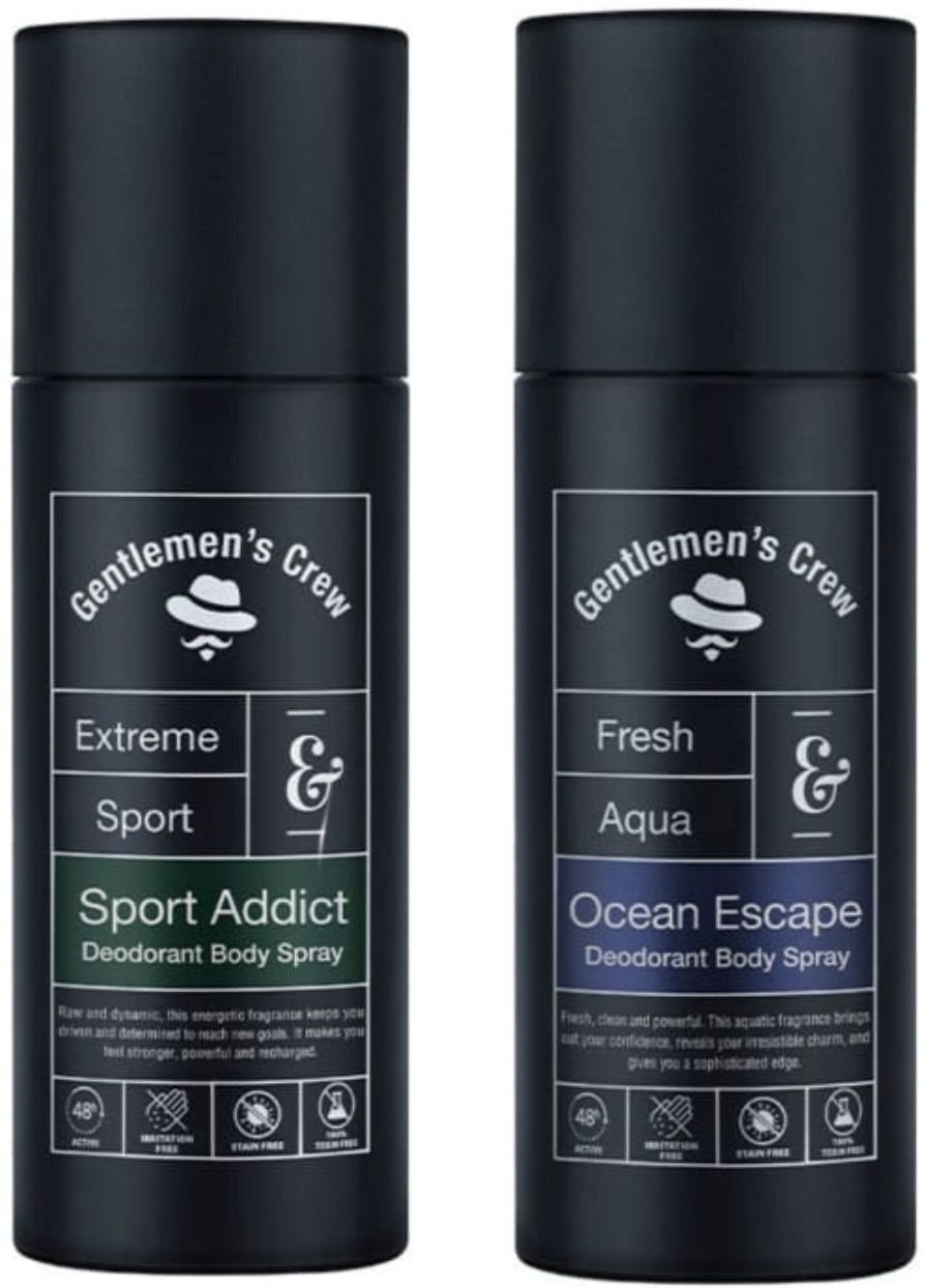 Sport Addict & Ocean Escape Deodorant Combo 150 ml x 2) Deodorant Spray - For Men-image-33
