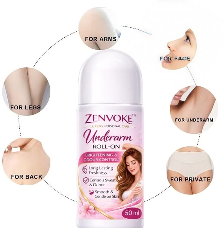 zenvoke Daily Use Underarm Roll On Deodorant 50ml Anti Sweat Fresh Fragrance Deodorant Roll-on - For Women-picture-38