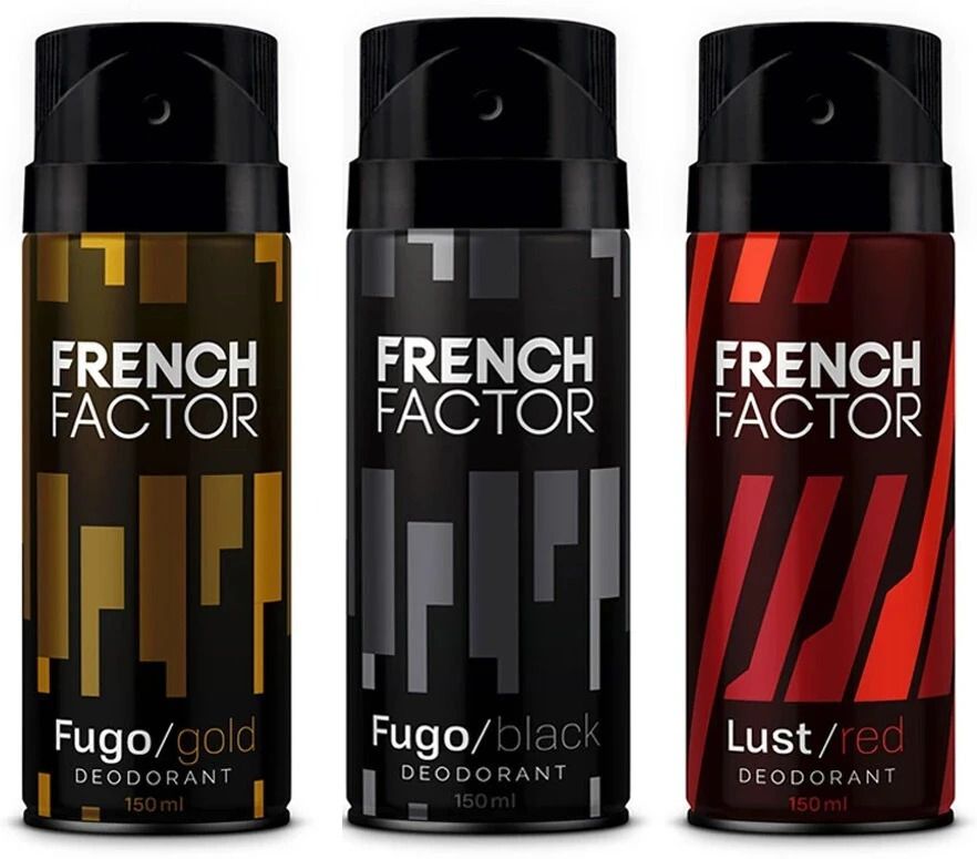 french factor Deodorants Men Combo Pack Gold| Red| Black| Deodorant Body Spray for Men Deodorant Spray - For Men-picture-1