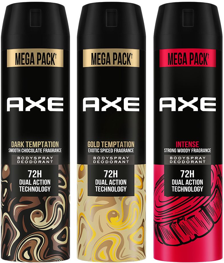 Gold Temptation, Dark Temptation and Intense Deodorant Spray-For Men