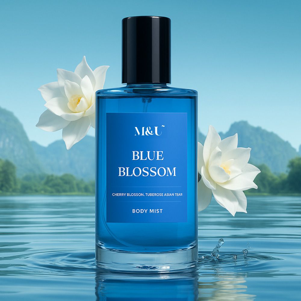 m and u Blue Blossom Body Mist for women, Long Lasting, fresh, floral perfume spray Body Mist - For Women-picture-15