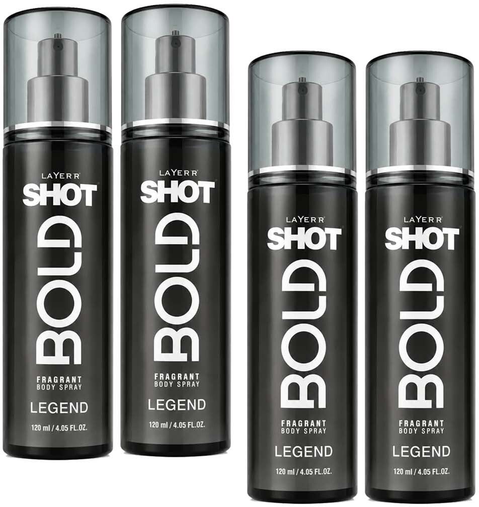 layer'r shot SHOT BOLD LEGEND BODY SPRAY 120ML(4PCS) Body Spray - For Men-picture-12