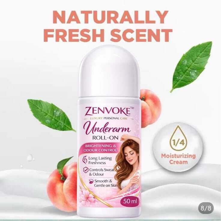 zenvoke Underarm Roll On Deodorant 50ml Long Lasting Sweat Control Freshness Deodorant Roll-on - For Women-picture-30
