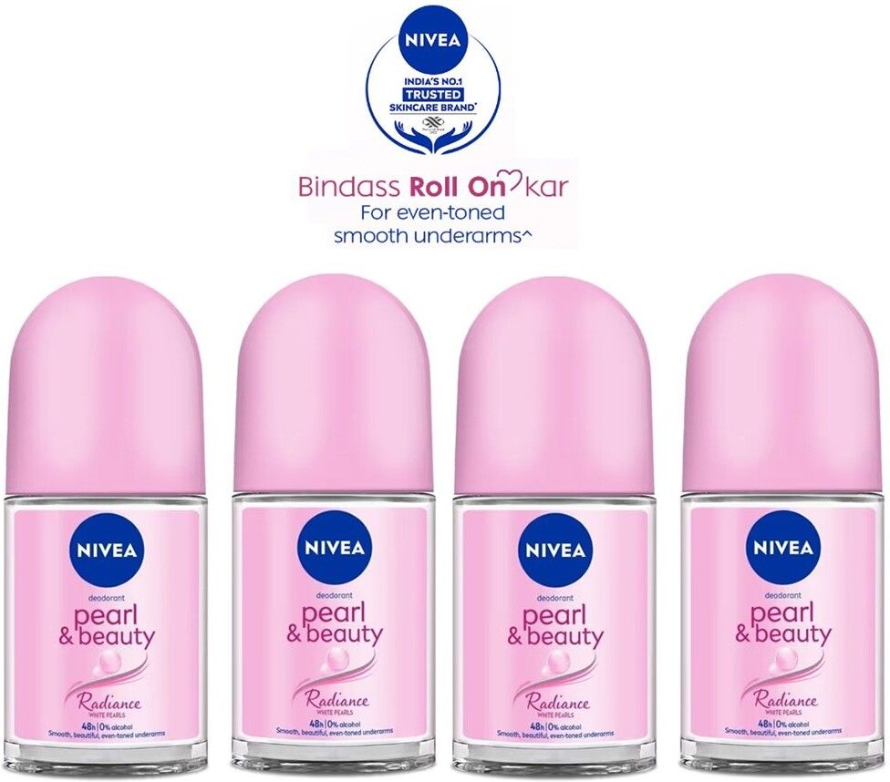 nivea Pearl and Beauty Radiance Roll-On Deodorant (25ml x 4) Deodorant Roll-on - For Women-picture-13