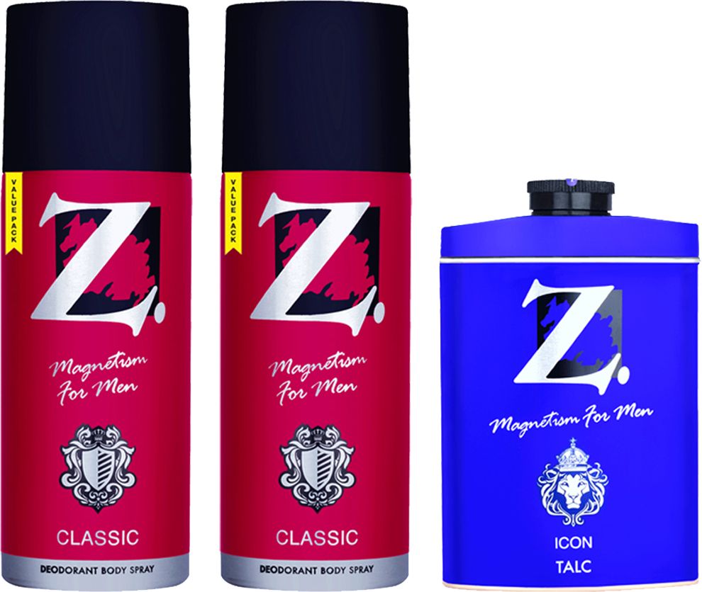 z - magnetism for men Classic Icon Deodorant & Talc l 175ml Combo Deodorant Spray - For Men-picture-25