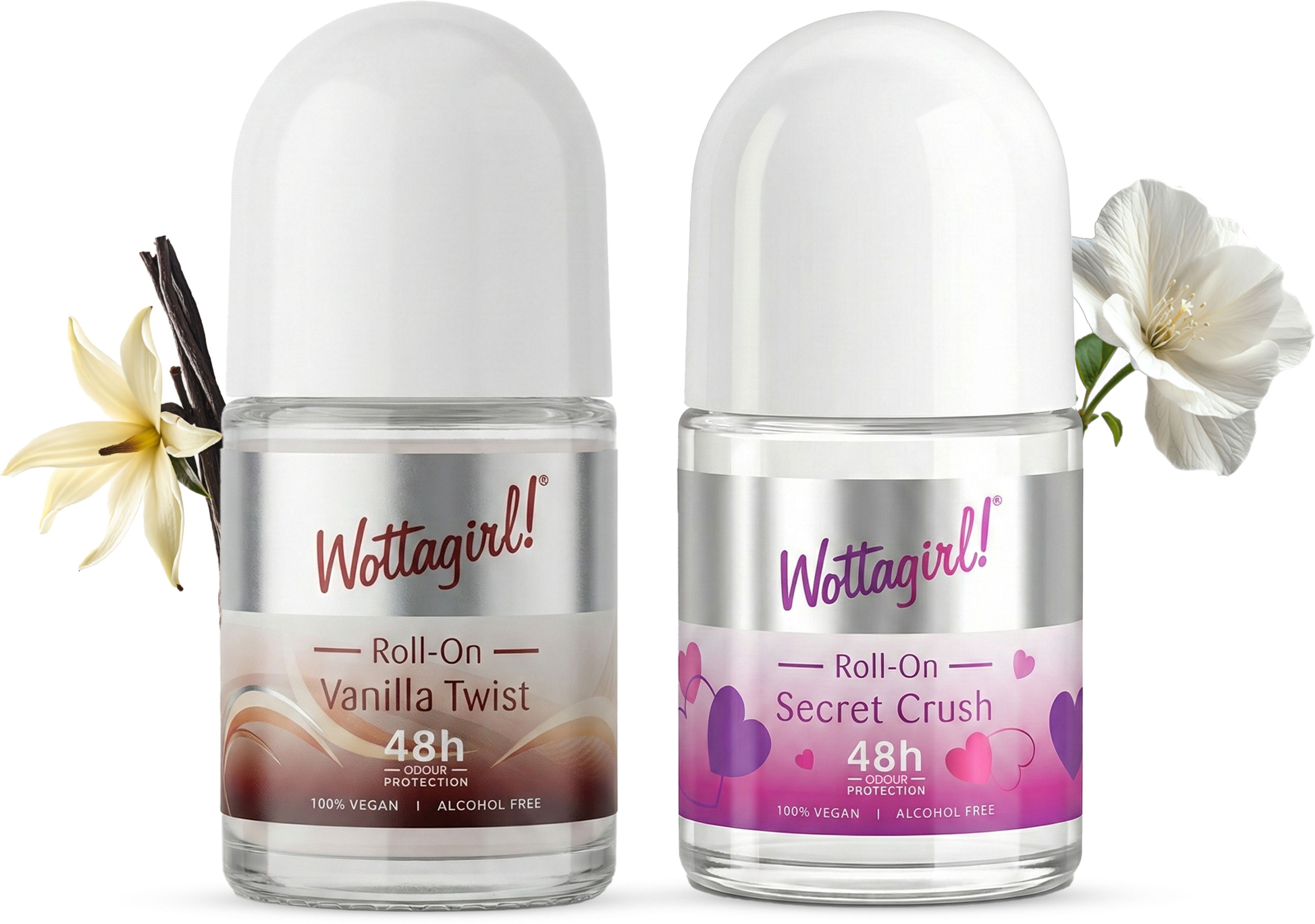 wottagirl Rollon Combo Vanilla Twist 25ml & Secret Crush 25ml Deodorant Roll-on - For Women-picture-28