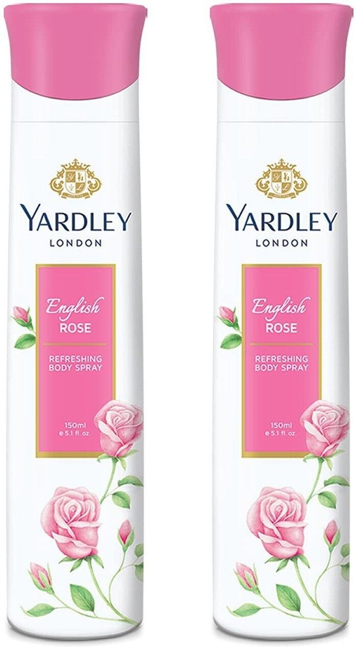 English Rose Deodorant 150ml Each Pack of 2 Body Spray - For Women-image-1