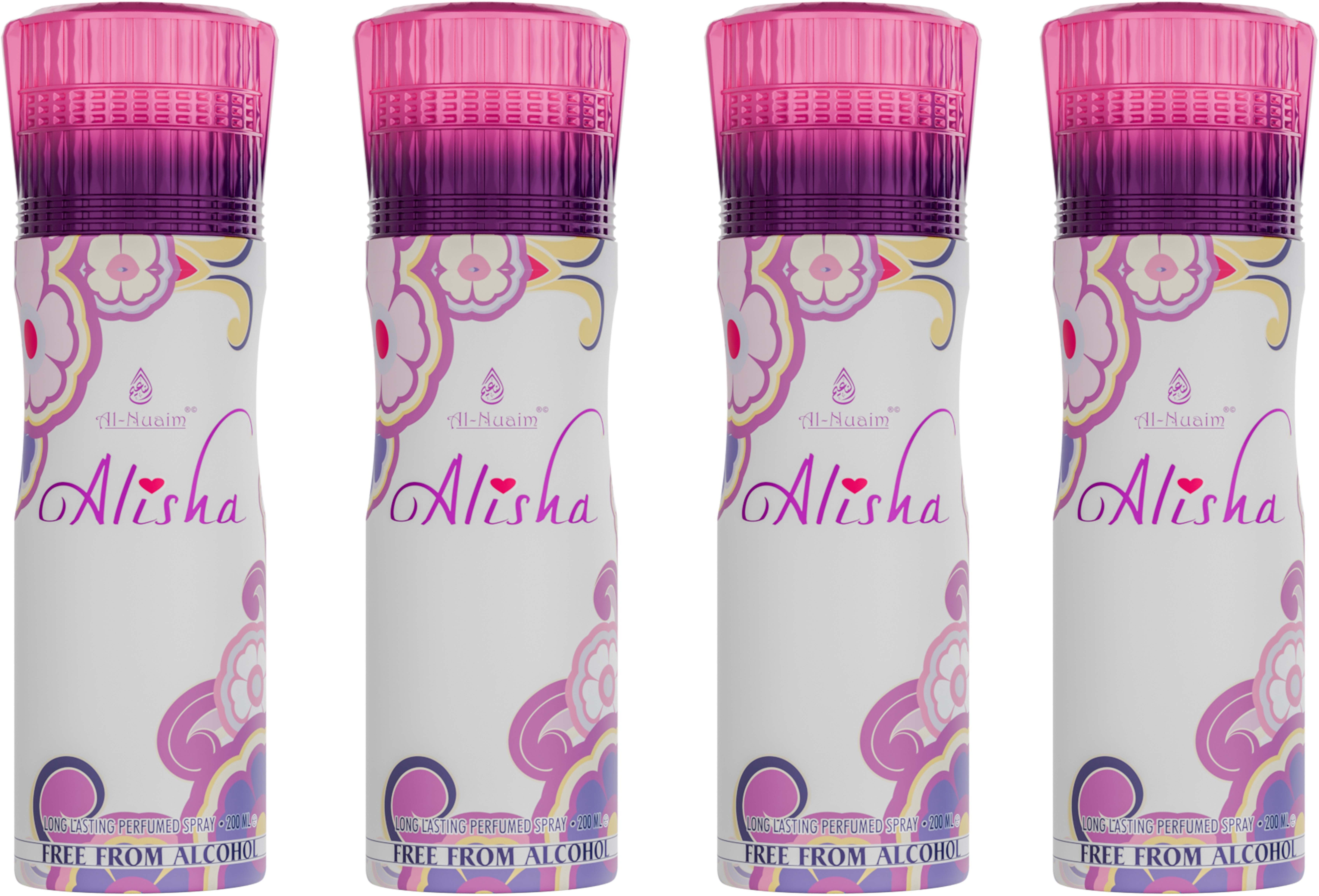 al-nuaim Alisha |Alcohol Free Deodorant |Long Lasting Perfumed | 200ml Each | Body Spray - For Women-picture-44