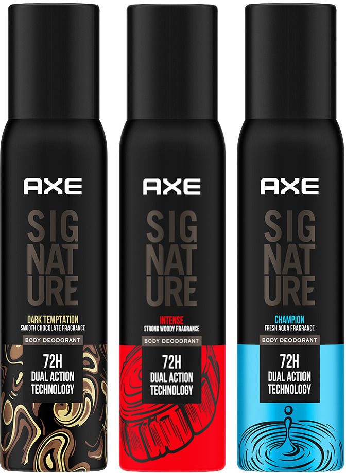 axe signature SIGNATURE Dark Temptation, Champion and Intense Deodorant No Gas Body Perfume Deodorant Spray - For Men-picture-15