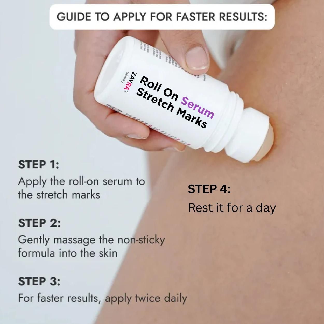 Roll-On Stretch Mark Removal ,Scar Removal Roll-On Serum Deodorant Roll-on - For Women-image-38