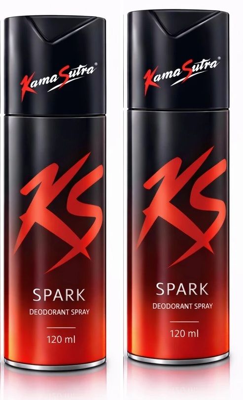 Spark Spray for Men, Long Lasting Fragrance Body Spray (120 ml, Set of 2) Body Spray - For Men-image-34