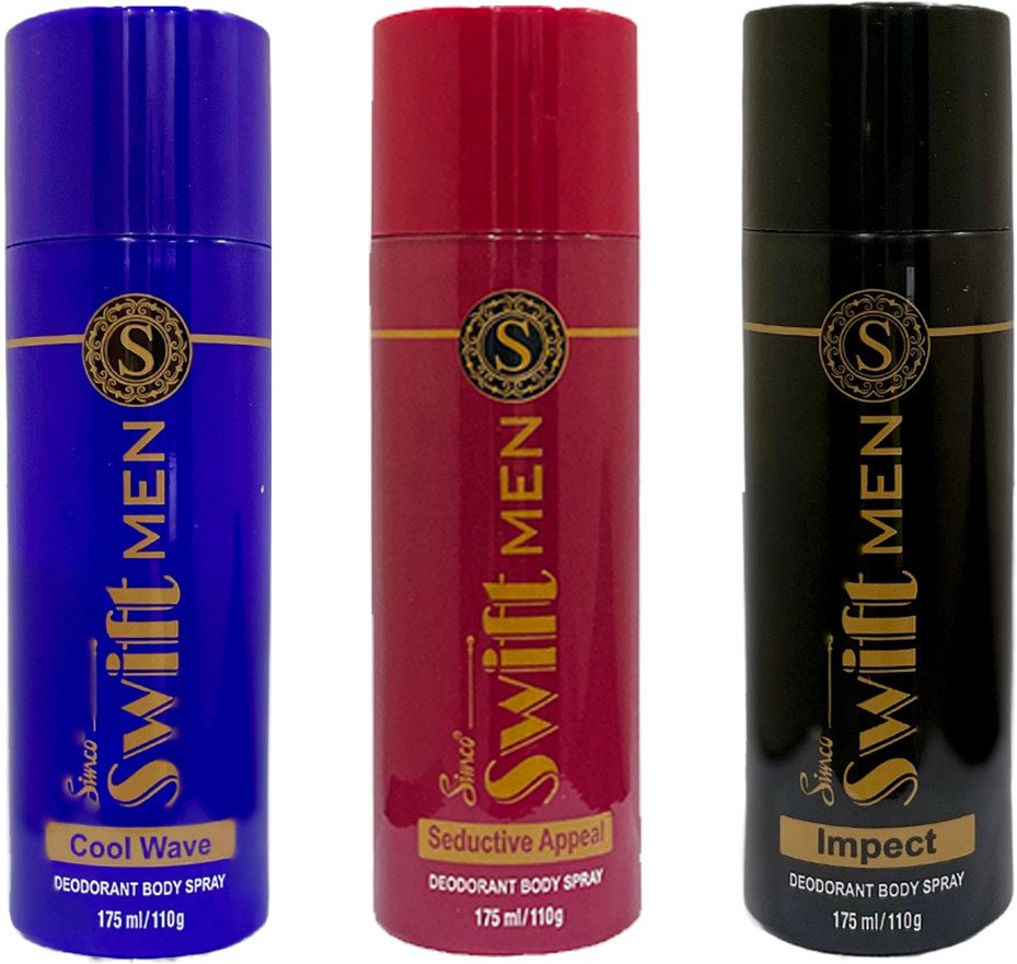 simco Swift Deodorant for Men | Combo Pack of 3, 175 ml each Deodorant Spray-For Men image 1