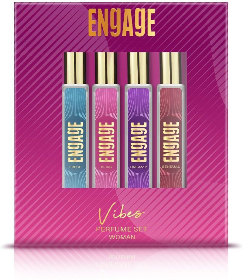 engage Vibes Perfume Set For Women, 100ml, Long Lasting, 25ml x 4. Perfume Body Spray - For Women-picture-40