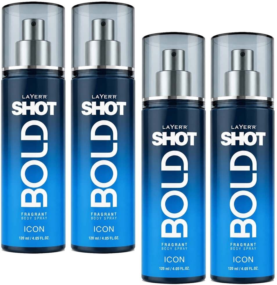 layer'r shot SHOT BOLD ICON BODY SPRAY 120ML(4PCS) Body Spray - For Men-picture-21