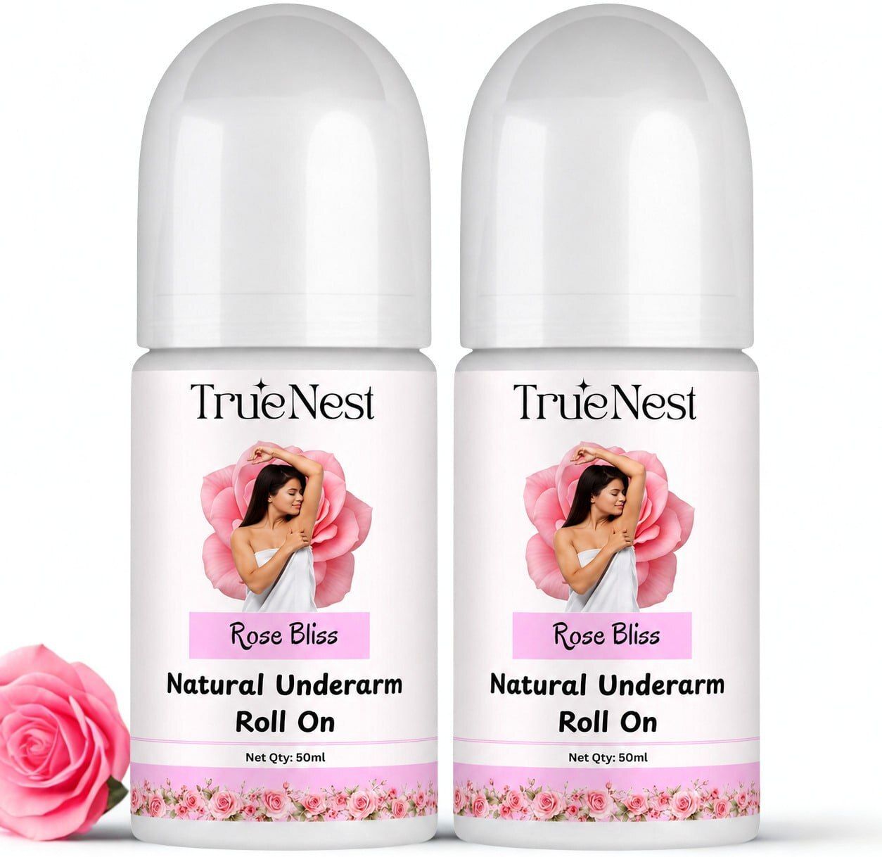Natural Rose Underarm Roll On | Fresh Floral Fragrance Deodorant Roll-on - For Women-image-28