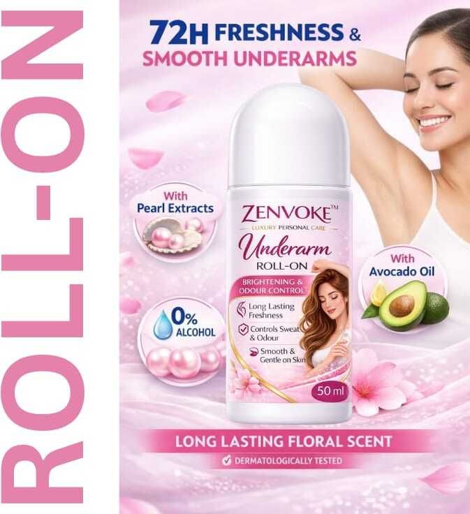 zenvoke Underarm Roll On Deodorant 50ml Sweat Protection Fresh Body Fragrance Deodorant Roll-on - For Women-picture-39