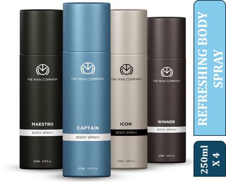 Captain, Maestro, Icon and Winner 4 x 250ml | Long-Lasting Deodorant Body Spray Deodorant Spray-For Men-image-45