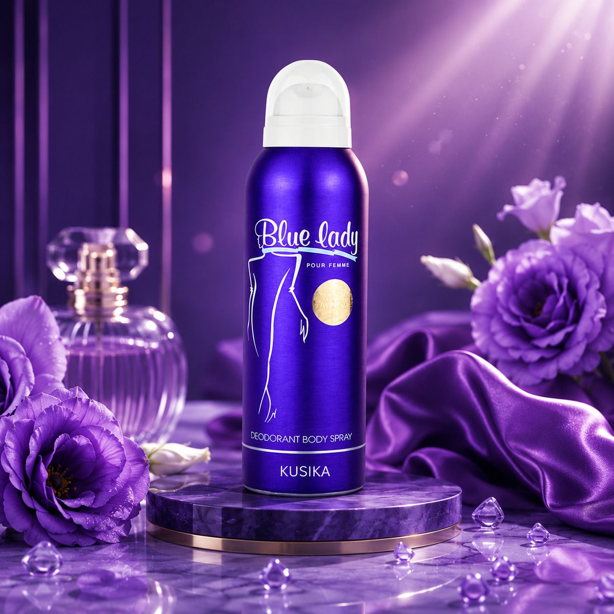 Blue Lady Perfumed Deodorant Spray 200 ml | Long Lasting Floral Scent Deodorant Spray - For Women-image-48