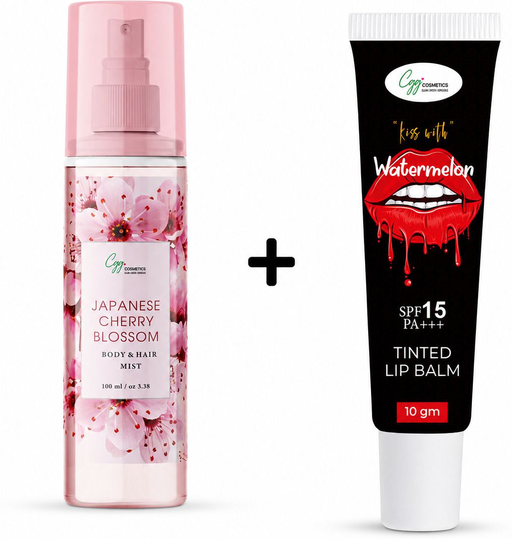 cgg cosmetics Japanese cherry blossum body hair mist+watermelon lip balm-picture-22
