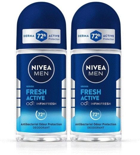 nivea men Fresh Active Combo 72h Protection, 0% Alcohol, Ocean Extracts Deodorant Roll-on Deodorant Roll-on - For Men-picture-31