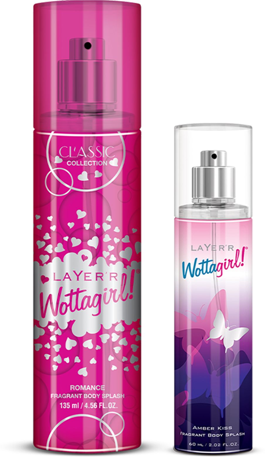 layer'r Wottagirl! Combo Classic Romance 135ml With Amber Kiss 60ml Body Mist - For Women-picture-31