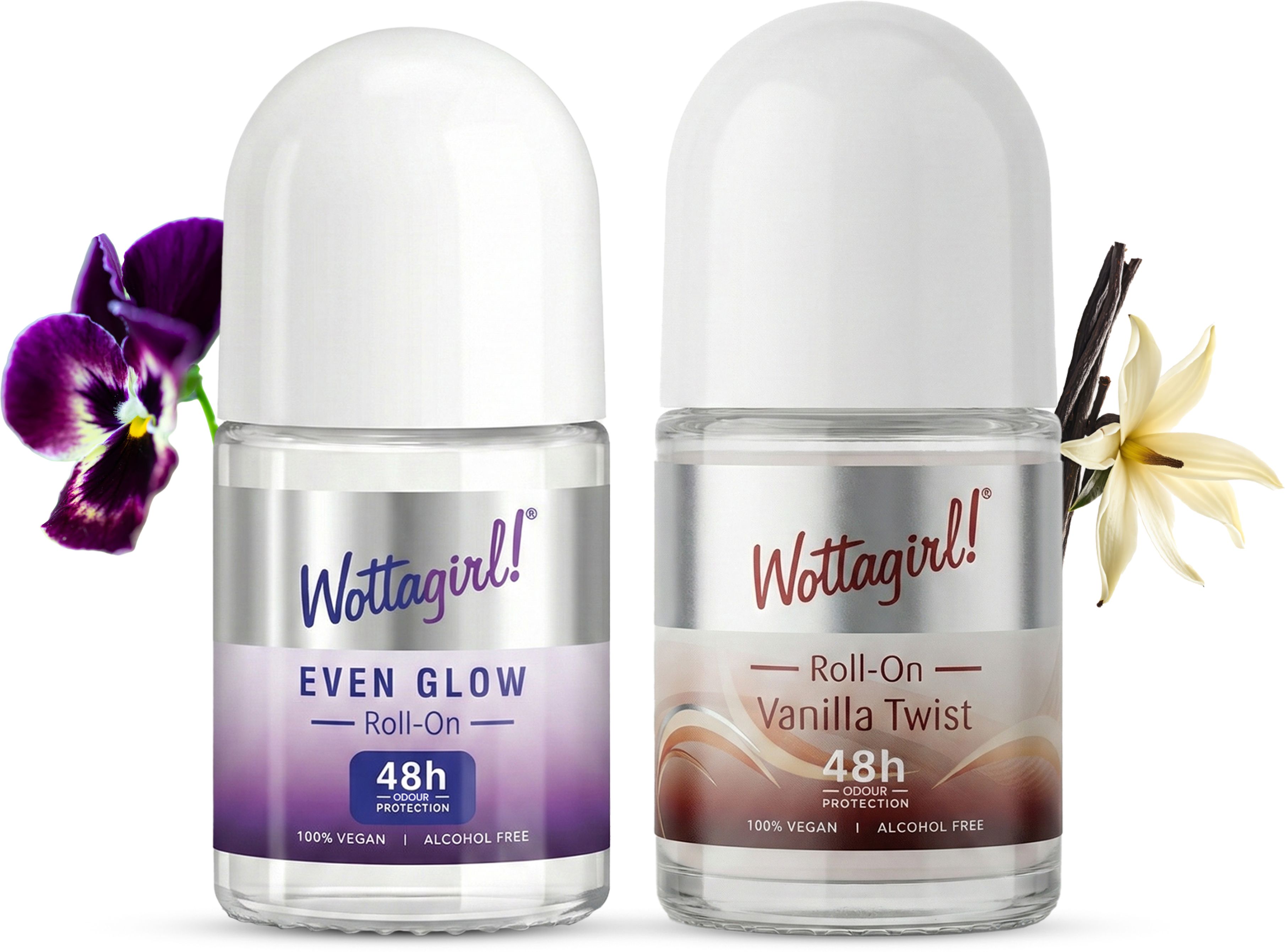 wottagirl Rollon Combo Even Glow Underarm Brightening 25ml & Vanilla Twist 25ml Deodorant Roll-on - For Women-picture-41