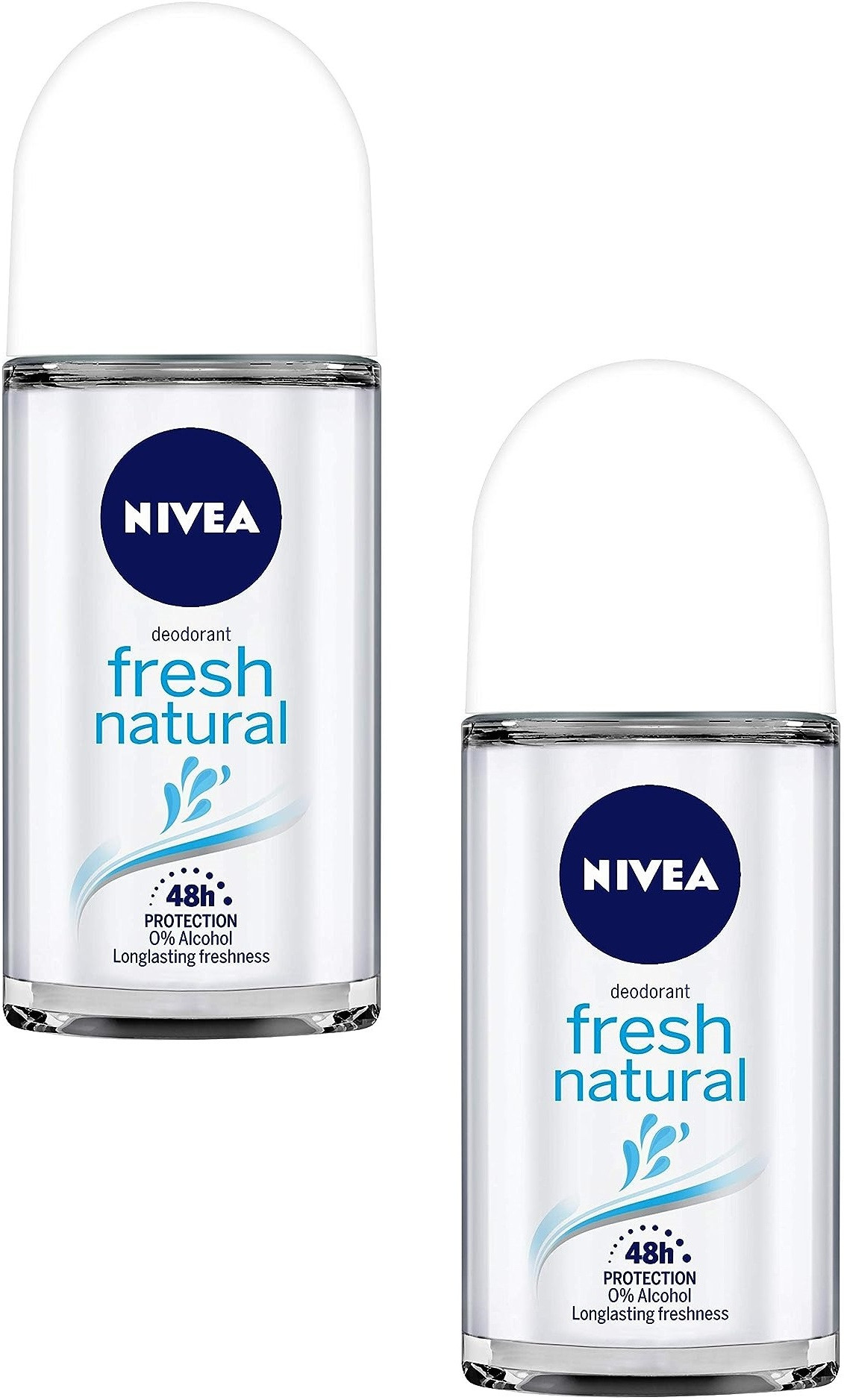nivea Fresh Natural Roll On 25ml Each PACK OF 2 Deodorant Roll-on - For Women image 1