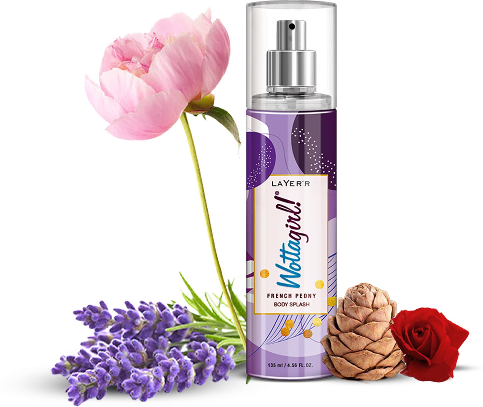 Wottagirl French Peony Body Splash for Women (135 ml) Body Mist-For Women-image-32