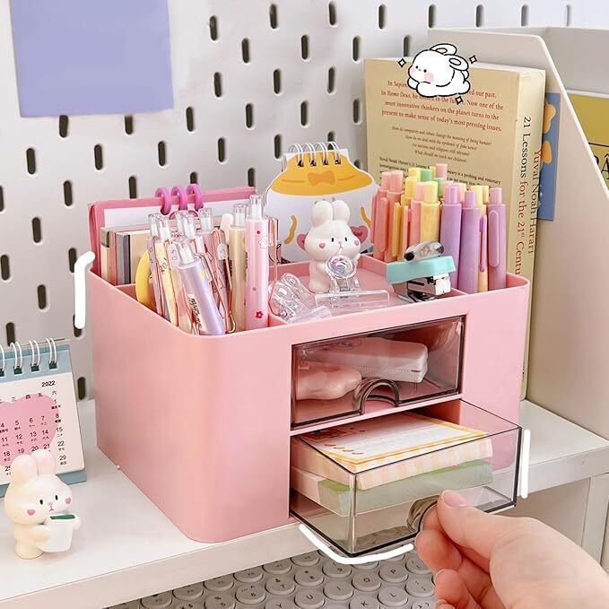 8 Compartments Plastic Small Organizer-image-43