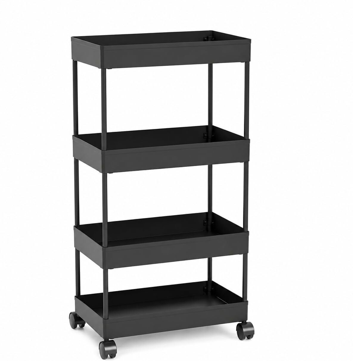 viseman Four Shelf Mobile Storage Cart Plastic Kitchen Trolley-picture-13