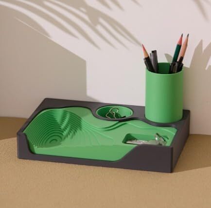 3 Compartments Plastic Desk Organizer with Pen Holder| Stationery Organizer for Pens, Paper Clips-image-17