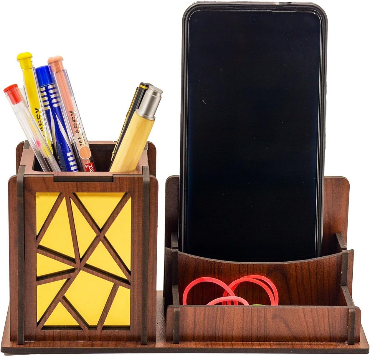2 Compartments Wood Desktop Organizer-image-4