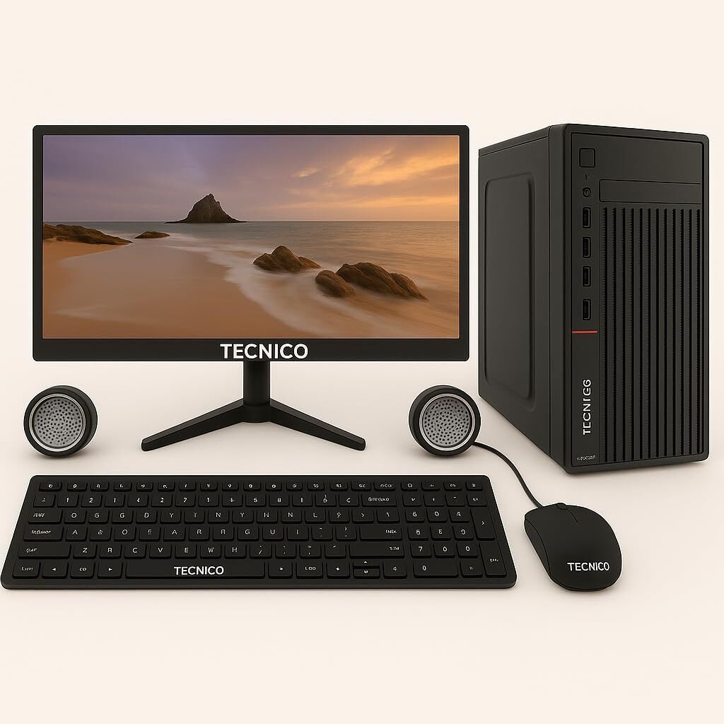 TECNICO Core i5 2th Gen Core i5 (8 GB DDR3/Windows 11 Home/20 Inch Screen/Desktop Computer Set, i5 2th Gen, 8GB RAM, 128SSD, 20-inch LED Monitor)