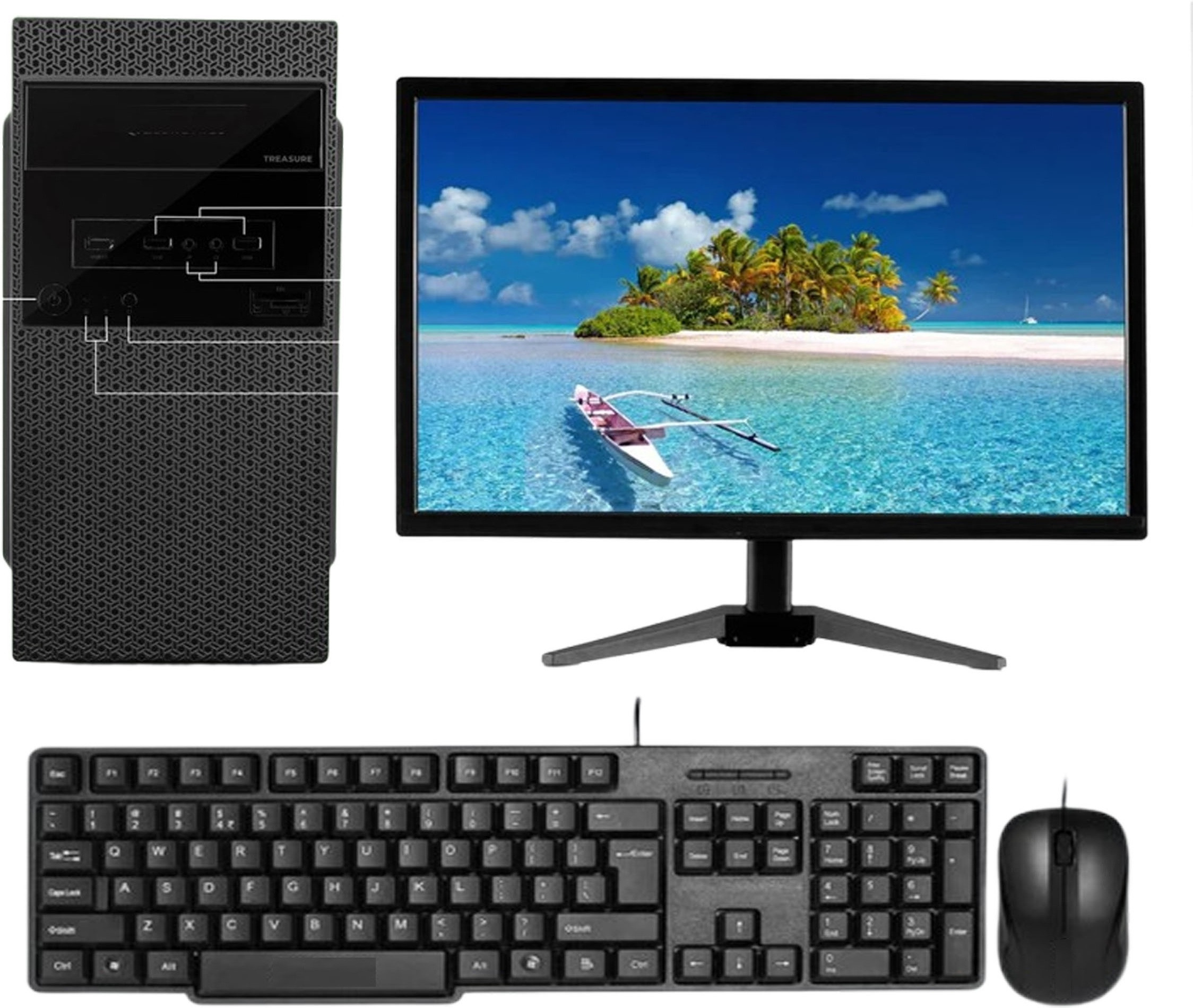 GMIT Core i7 (16 GB / 512 GB / Windows 11) Assembled Desktop Computer image 1