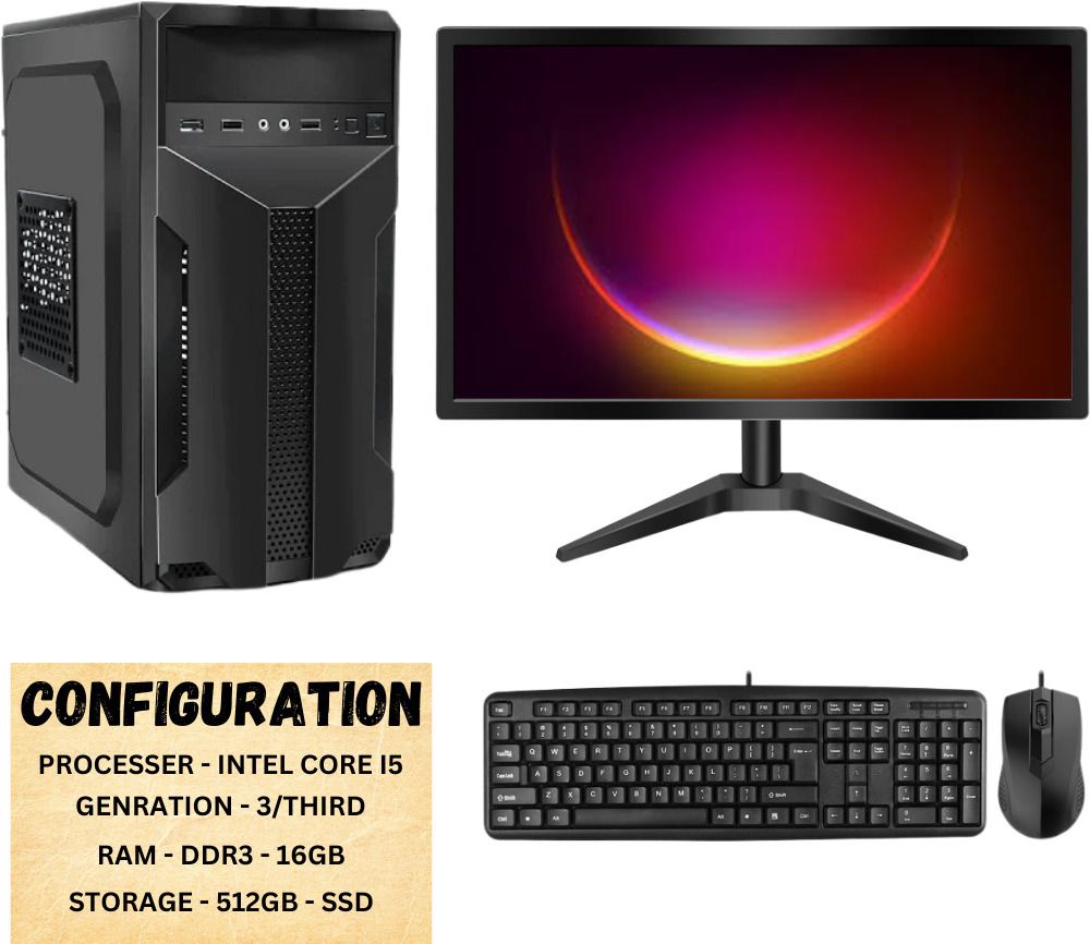 LOESIS Intel Core i5 (16 GB / 512 GB / Windows 11) Assembled Desktop Computer