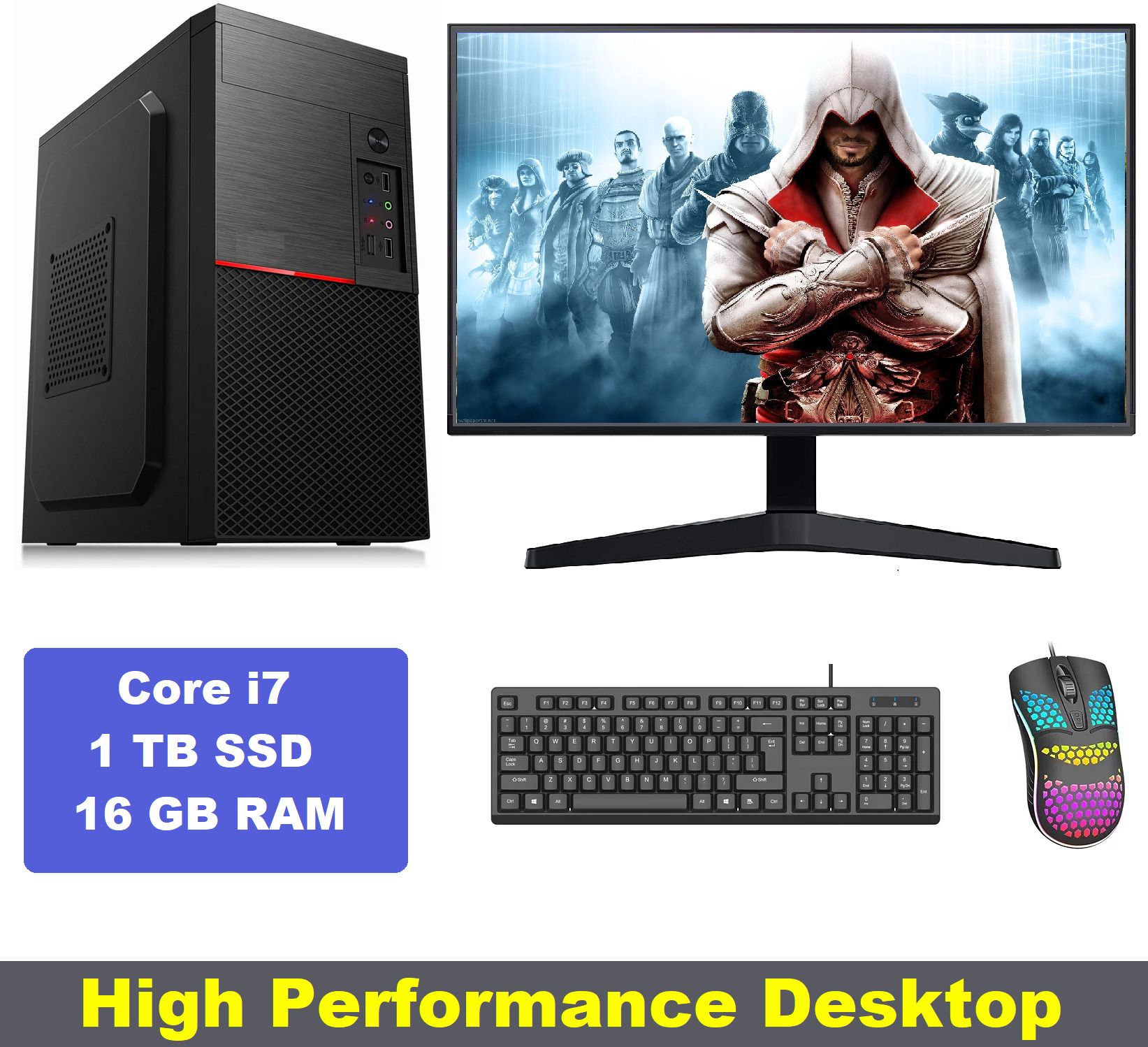 DZAB Core i7 (16 GB / 1 TB / Windows 11) Assembled Desktop Computer-image-5