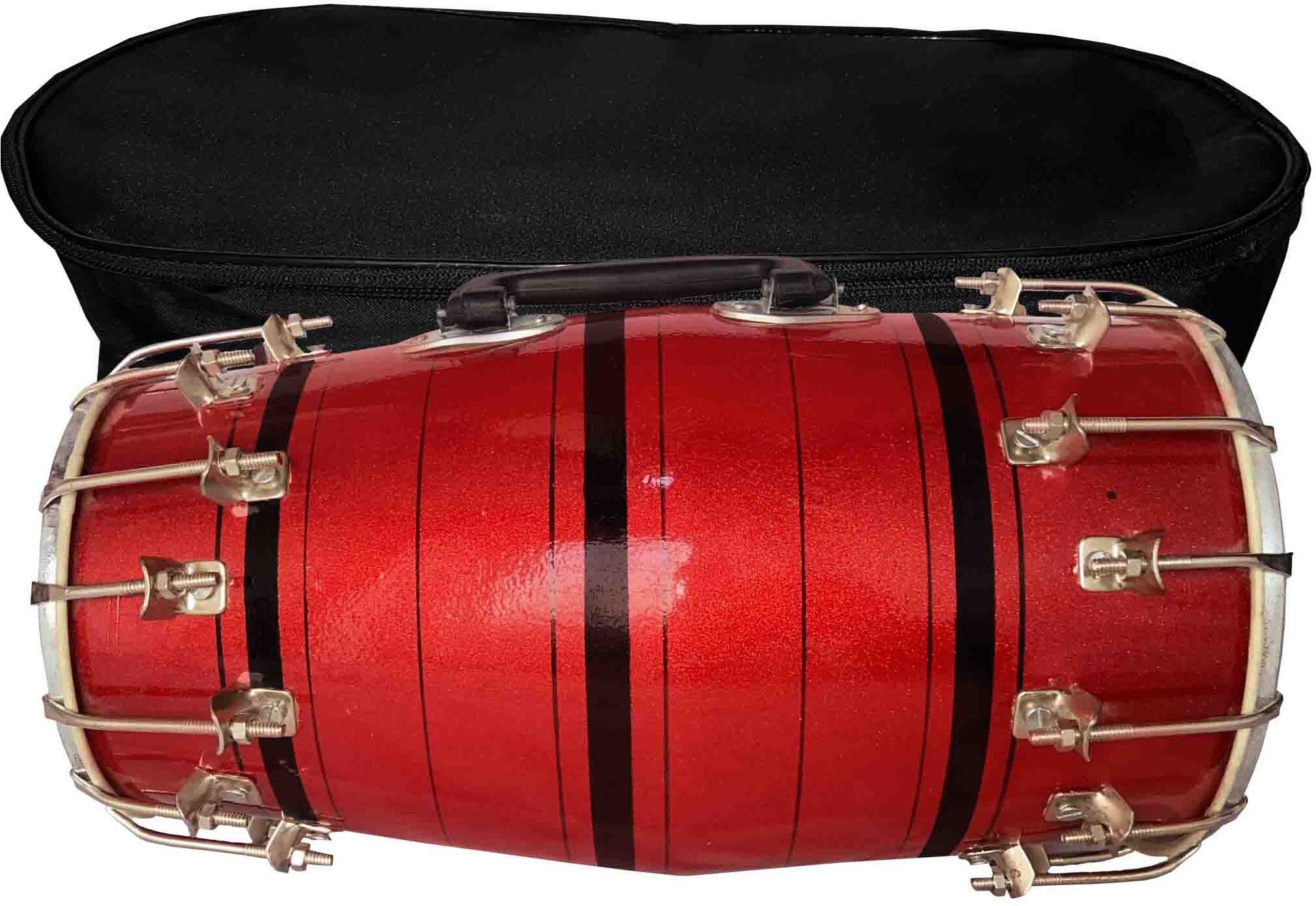 Beautiful red 28 nut & bolt baby dholak Nut & Bolts Dholak-image-41