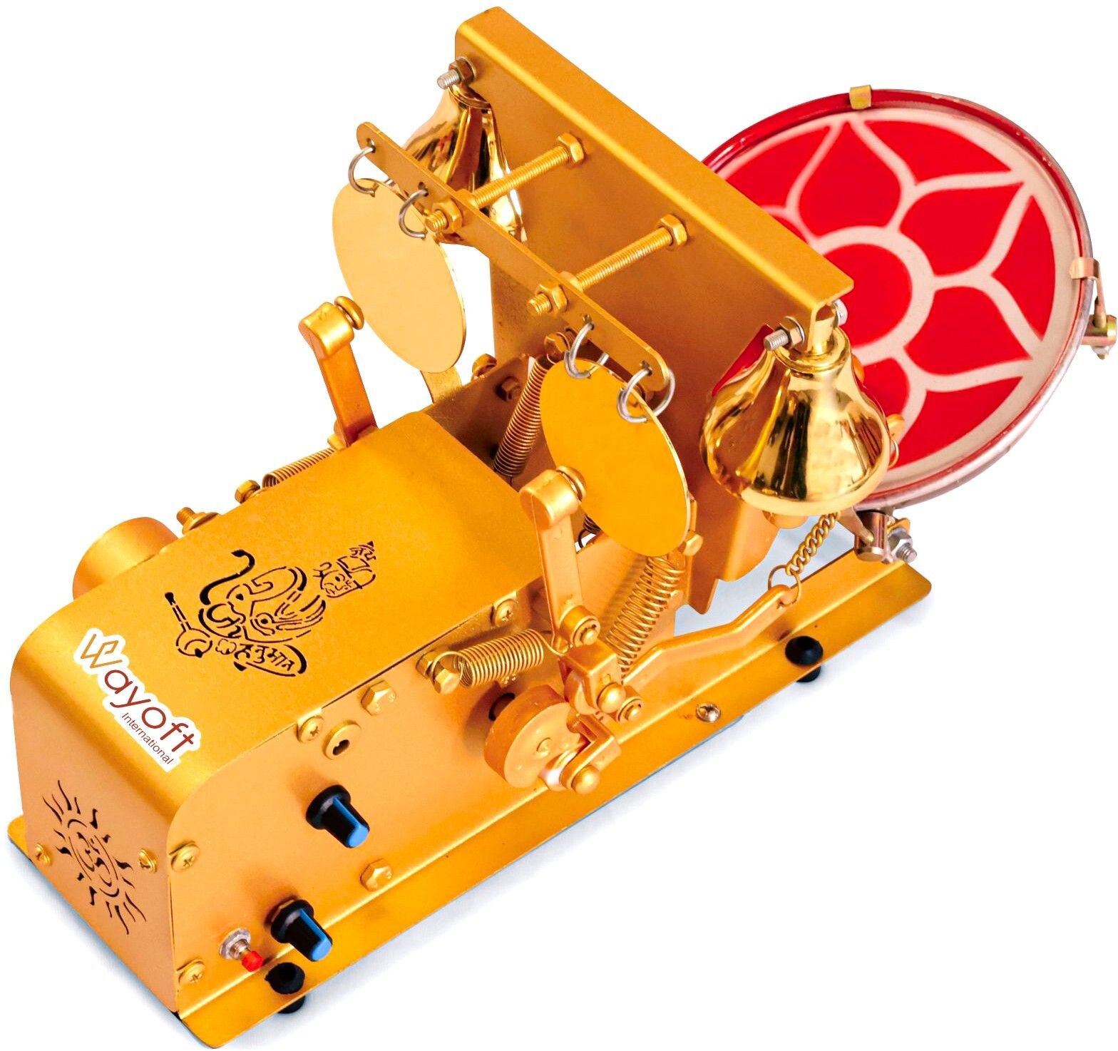 wayoft international Hanuman Ji 28 God Mantras & Shankh Sound Electric Aarti Machine for Home Temple Nut & Bolts Dholak-picture-47