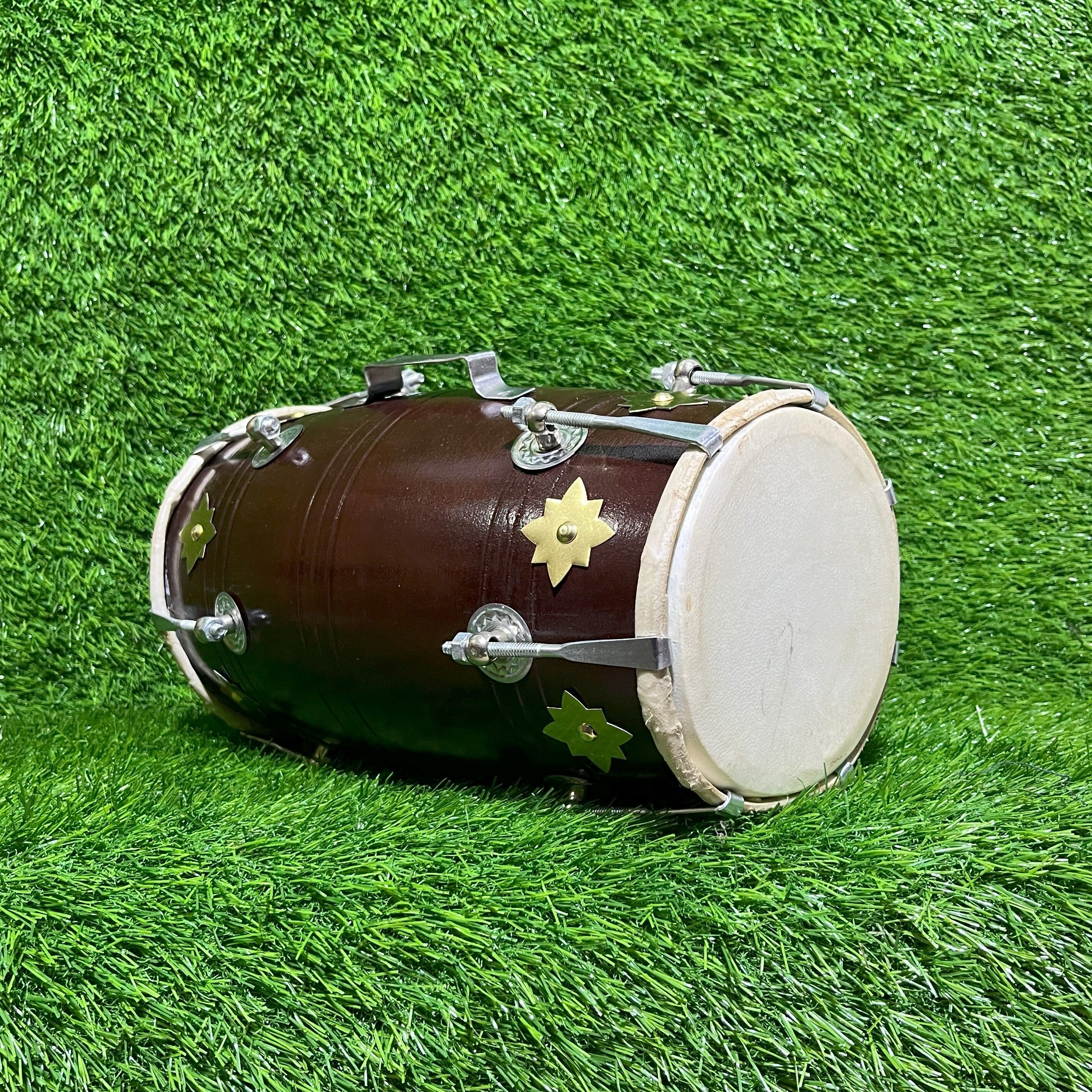 Brown Star Baby Dholak Nut & Bolts Dholki-image-25