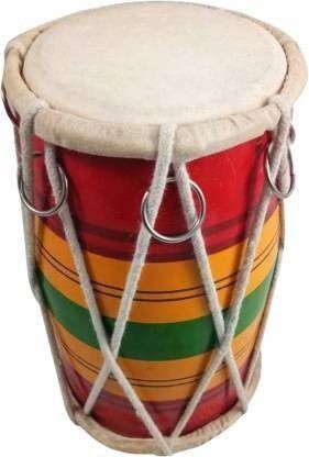 )8 inch patta baby dholki 01 Rope & Rings Dholki (Multicolor)kk5 F-1 Rope & Rings Dholak-image-24