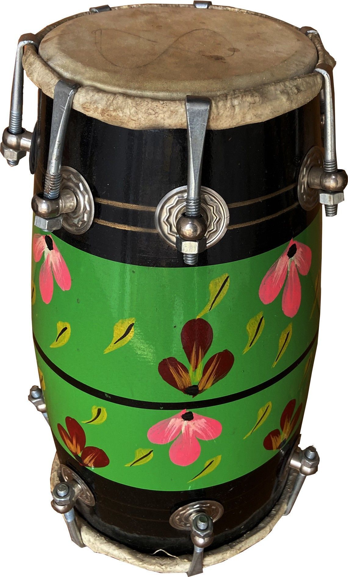 amroha enterprise Green flower-006-006 D-38 Nut & Bolts Dholak-picture-22