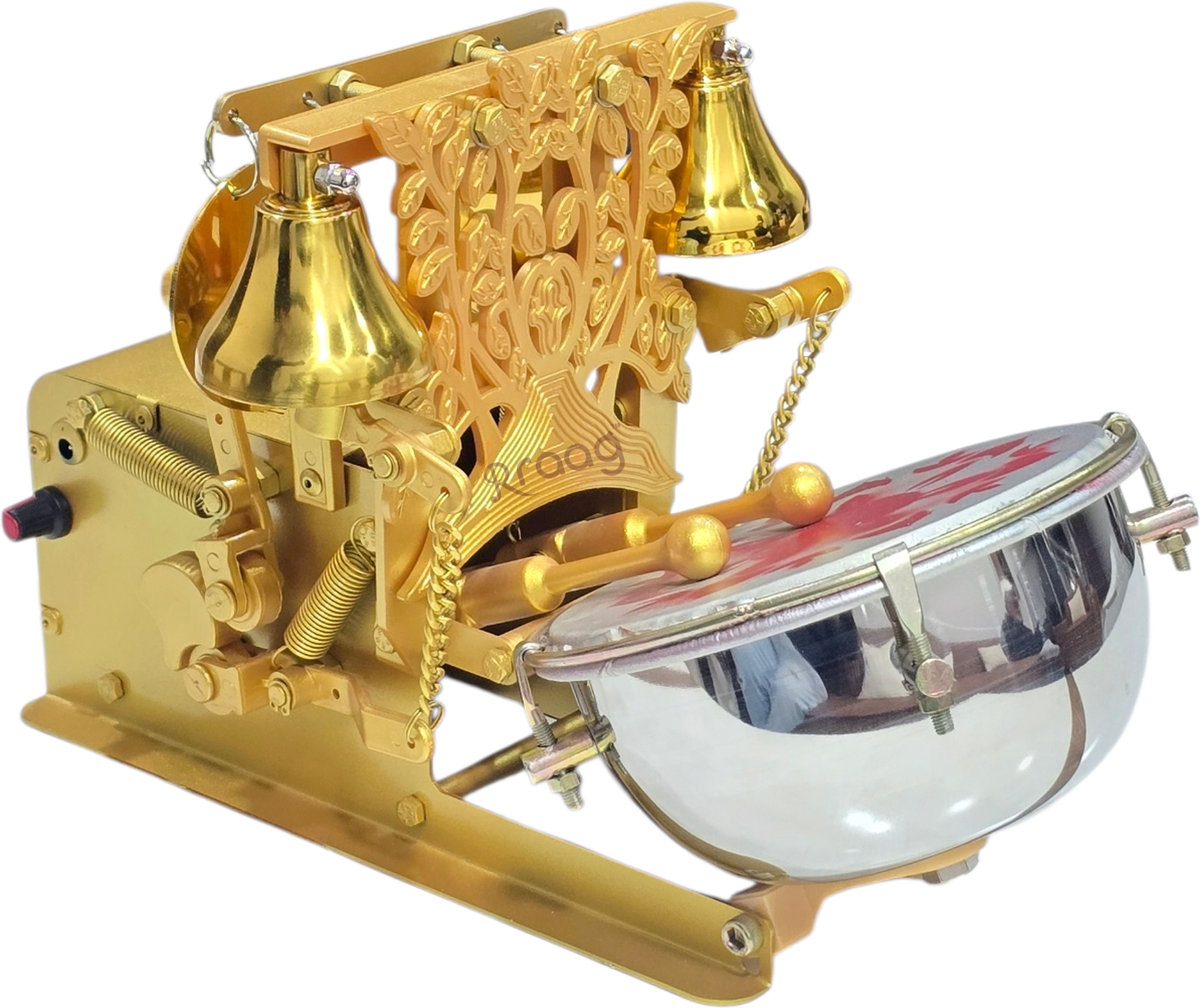 Simple Aarti Machine With Brass Plain Big Bell (RAM) Nut & Bolts Dholak-image-23